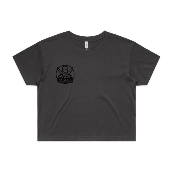 PYRATE CROP TEE (BLK LOGO) Thumbnail